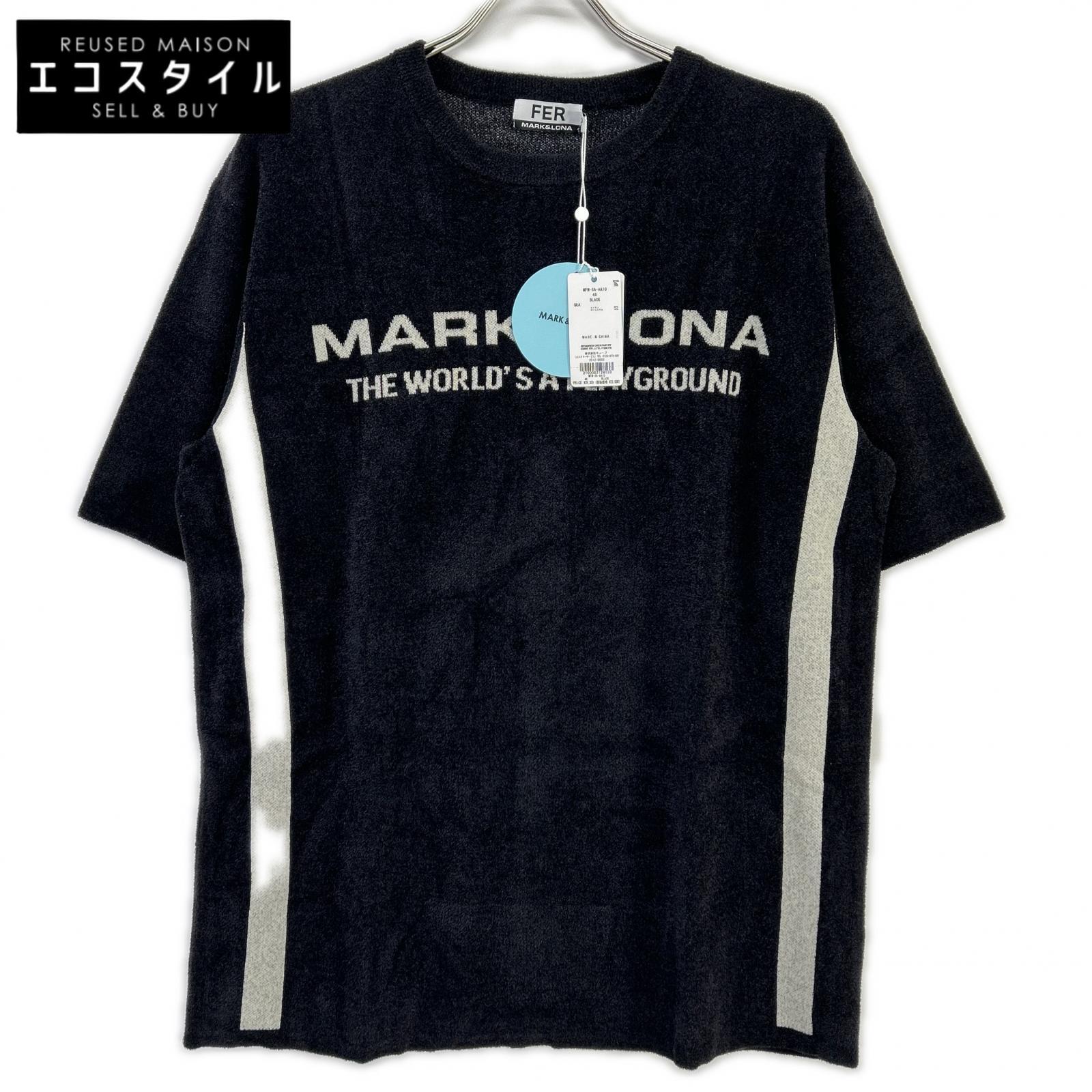 MARK&LONA マークアンドロナ MFM-6A-AA10 Plush Velour Touch ブラック Tシャツ トップス