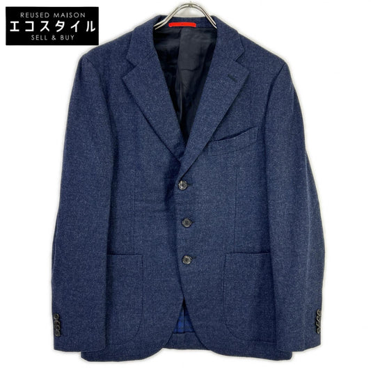 ISAIA SAILOR navy wool-cashmere notch-lapel single-breasted jacket Jacket