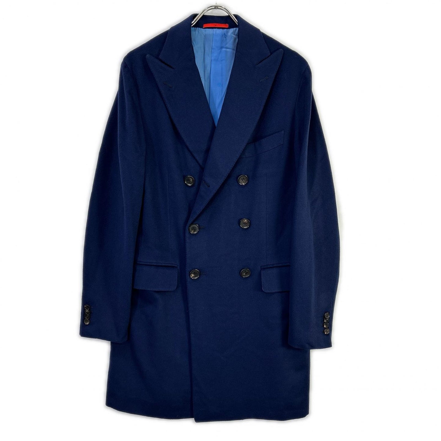 ISAIA イザイア COLORADO ウールカシミヤ ネイビー ダブルチェスターコート コート