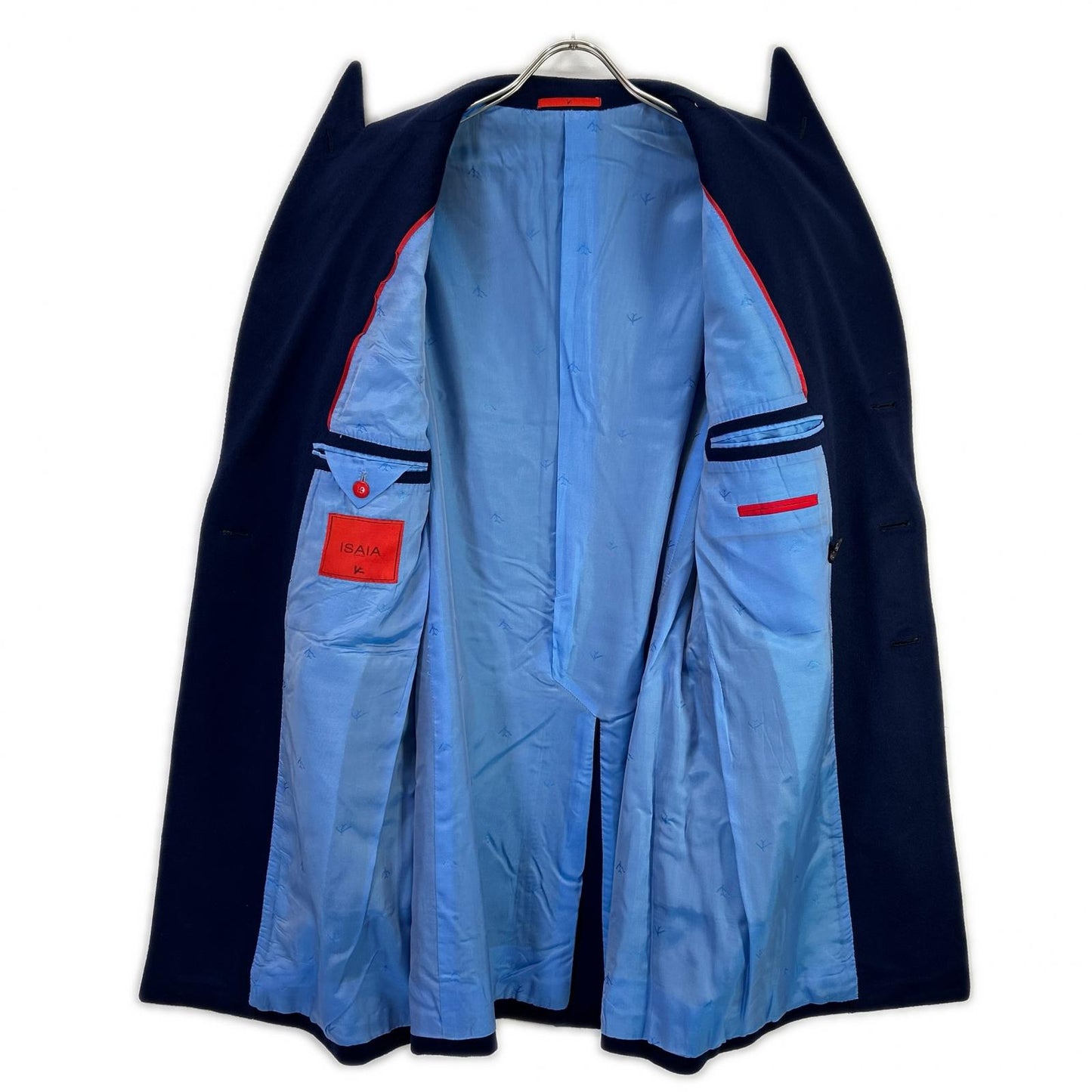 ISAIA イザイア COLORADO ウールカシミヤ ネイビー ダブルチェスターコート コート