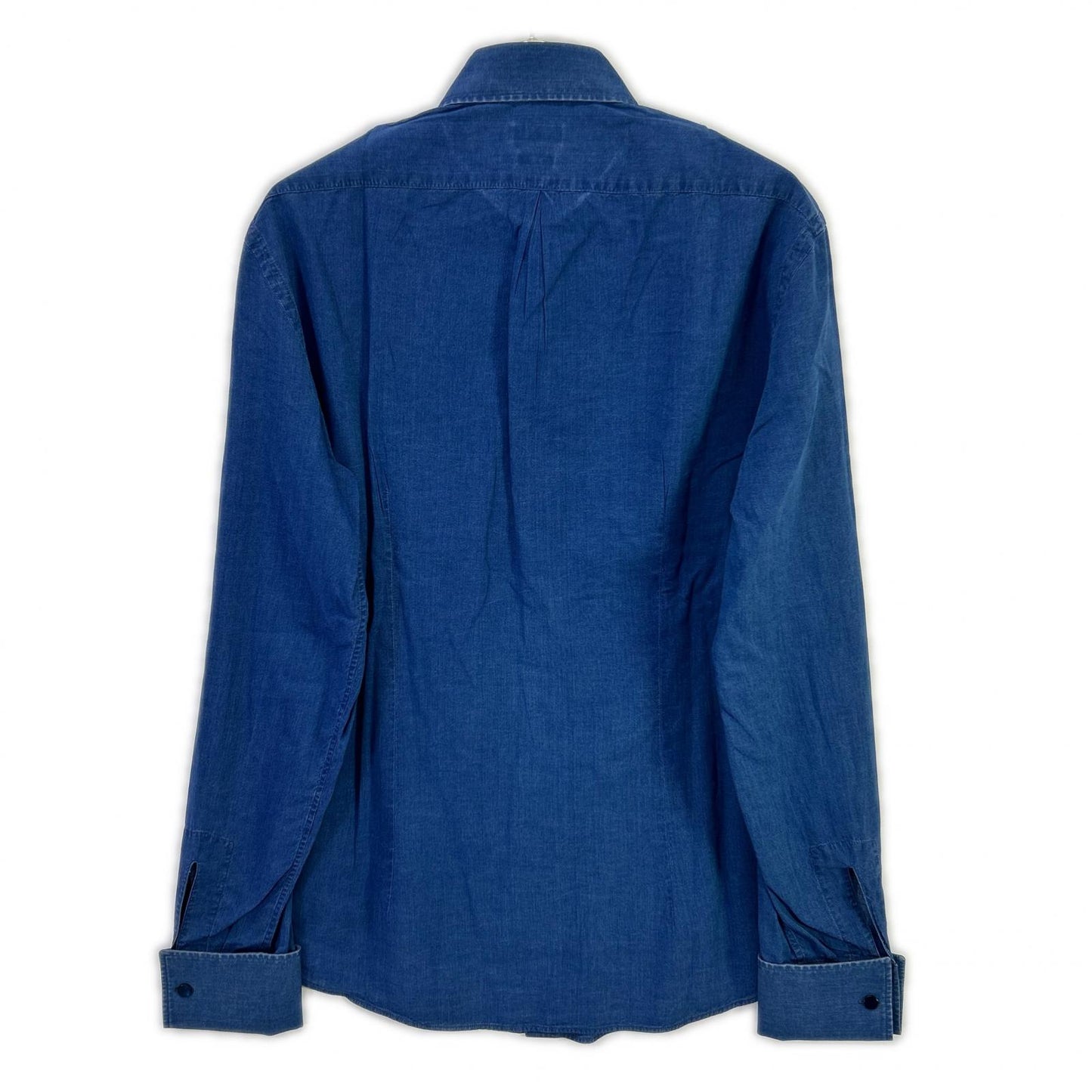 BRUNELLO CUCINELLI ブルネロクチネリ DW9246149 プリーツ ホリゾンタルカラー タキシードデニムシャツ トップス