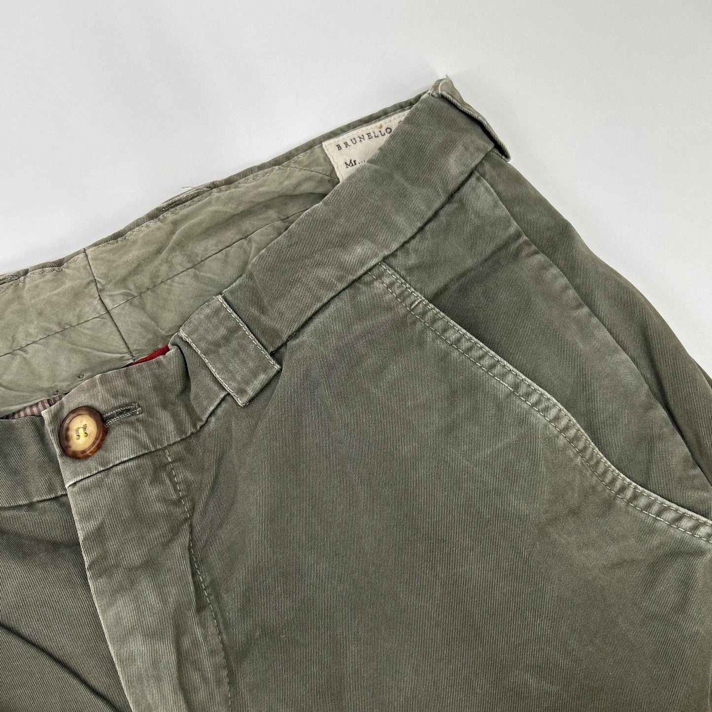 BRUNELLO CUCINELLI ブルネロクチネリ DE91930 カーキ アイビエイターパンツ ボトムス