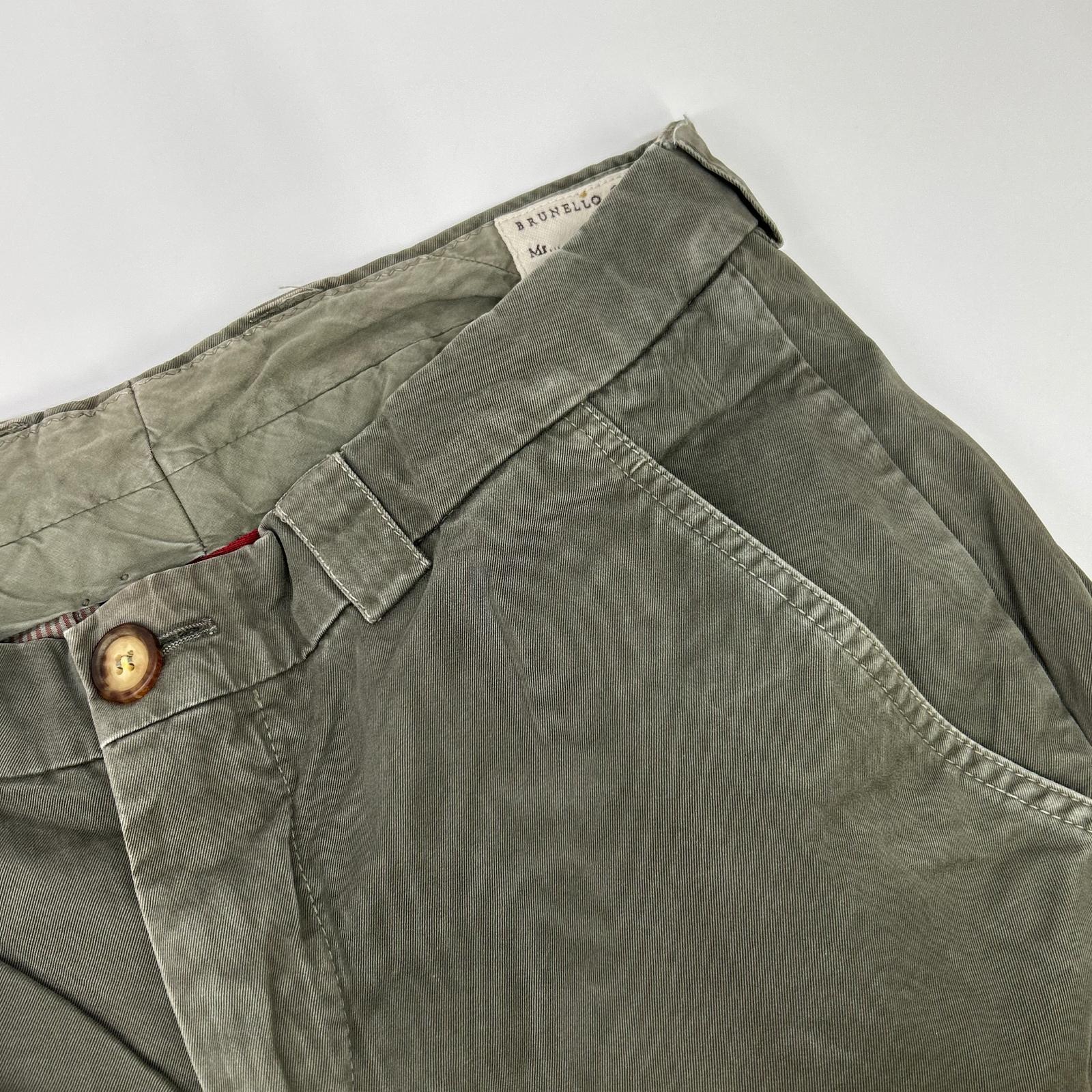 BRUNELLO CUCINELLI ブルネロクチネリ DE91930 カーキ アイビエイターパンツ ボトムス