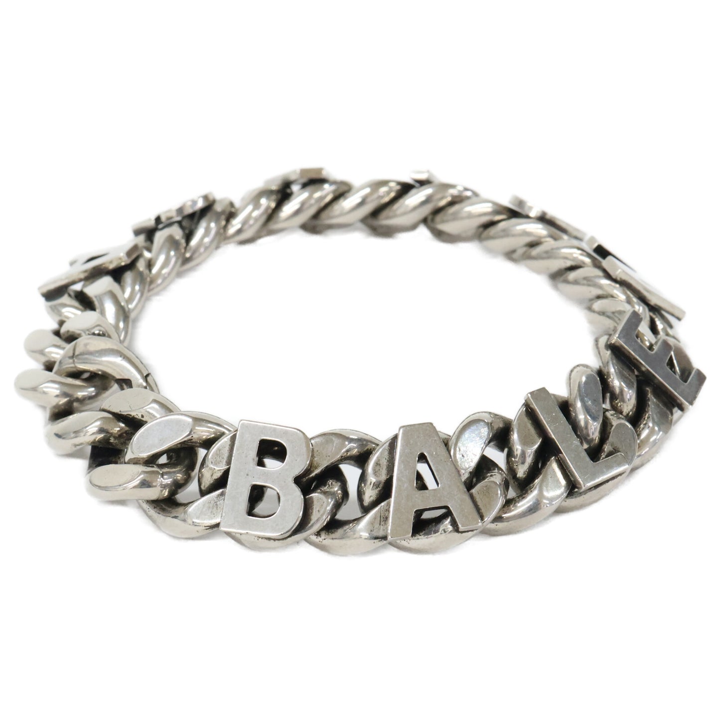 BALENCIAGA バレンシアガ 【美品】718510 ロゴ チェーン ブレスレット