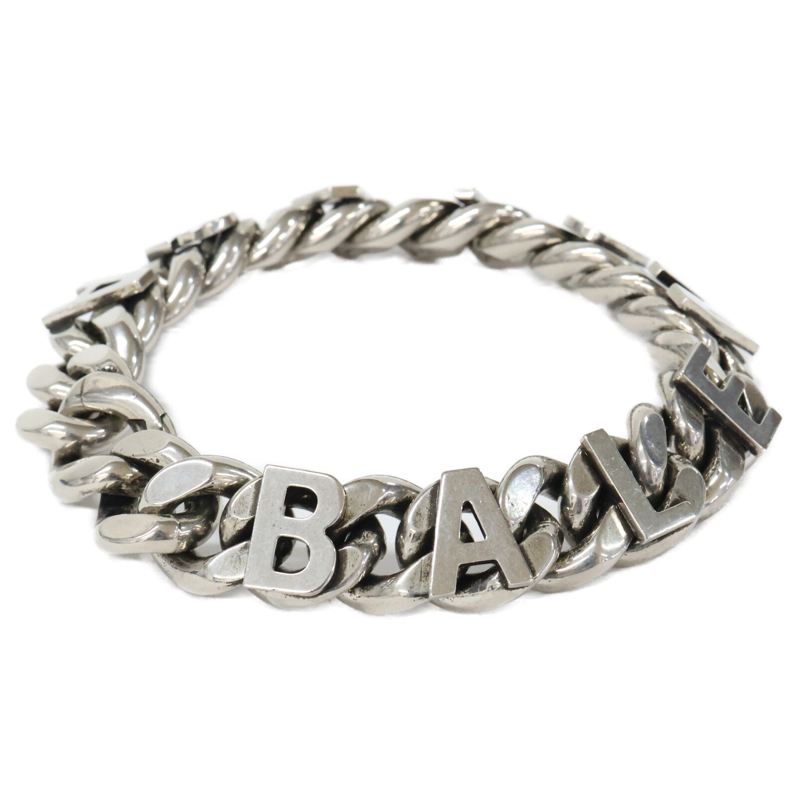 BALENCIAGA バレンシアガ 【美品】718510 ロゴ チェーン ブレスレット