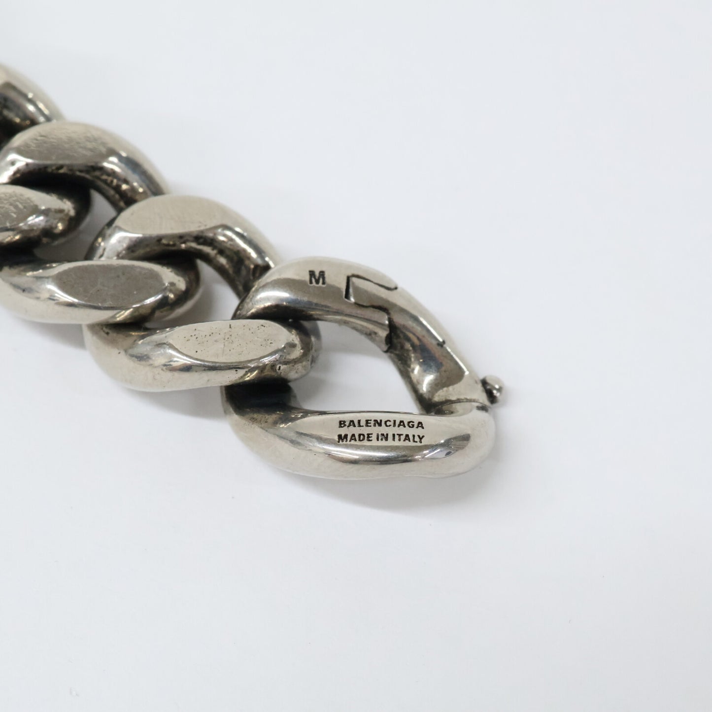 BALENCIAGA バレンシアガ 【美品】718510 ロゴ チェーン ブレスレット