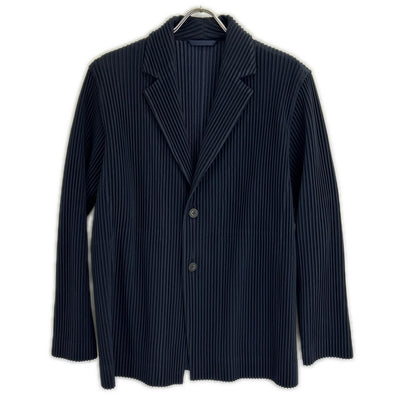HOMME PLISSE ISSEY MIYAKE オムプリッセ イッセイミヤケ HP55JD201 ネイビー BASICS プリーツテーラードジャケット ジャケット