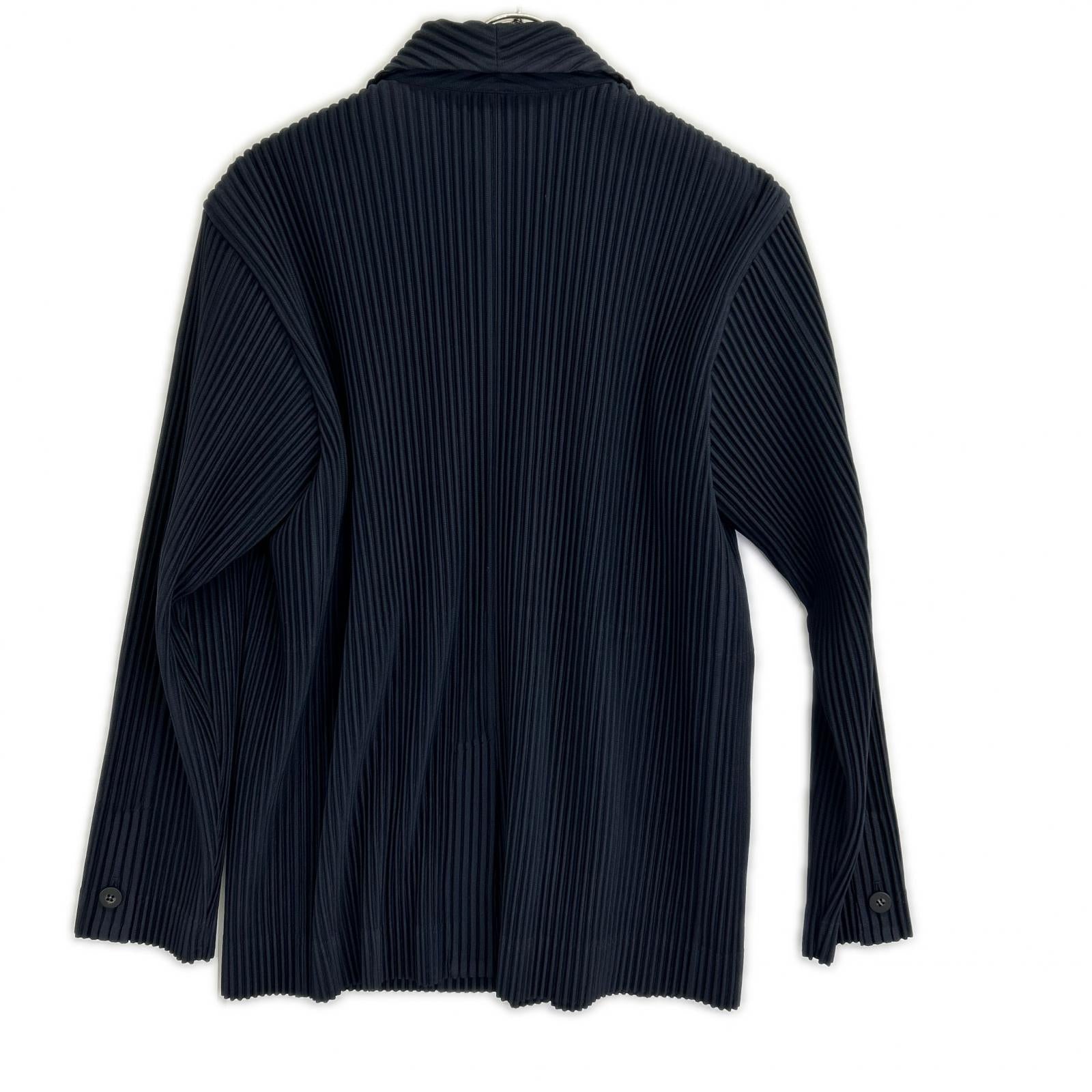 HOMME PLISSE ISSEY MIYAKE オムプリッセ イッセイミヤケ HP55JD201 ネイビー BASICS プリーツテーラードジャケット ジャケット
