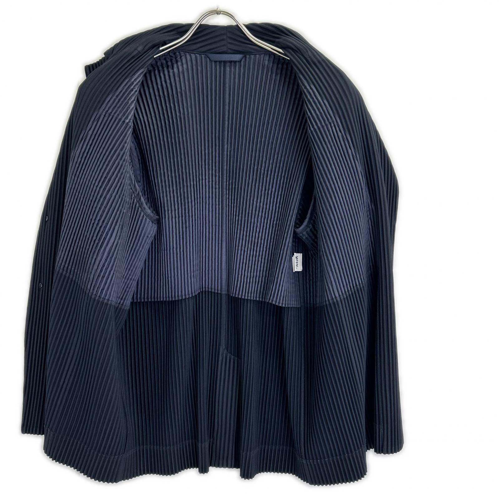 HOMME PLISSE ISSEY MIYAKE オムプリッセ イッセイミヤケ HP55JD201 ネイビー BASICS プリーツテーラードジャケット ジャケット