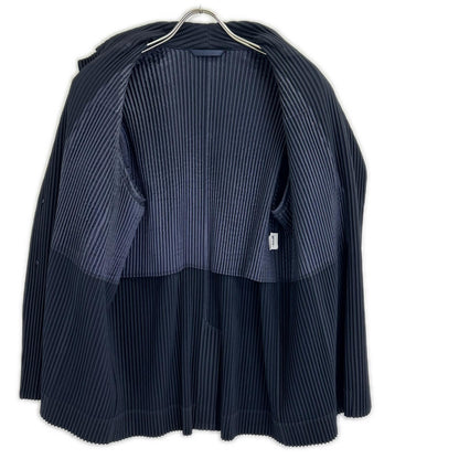HOMME PLISSE ISSEY MIYAKE オムプリッセ イッセイミヤケ HP55JD201 ネイビー BASICS プリーツテーラードジャケット ジャケット