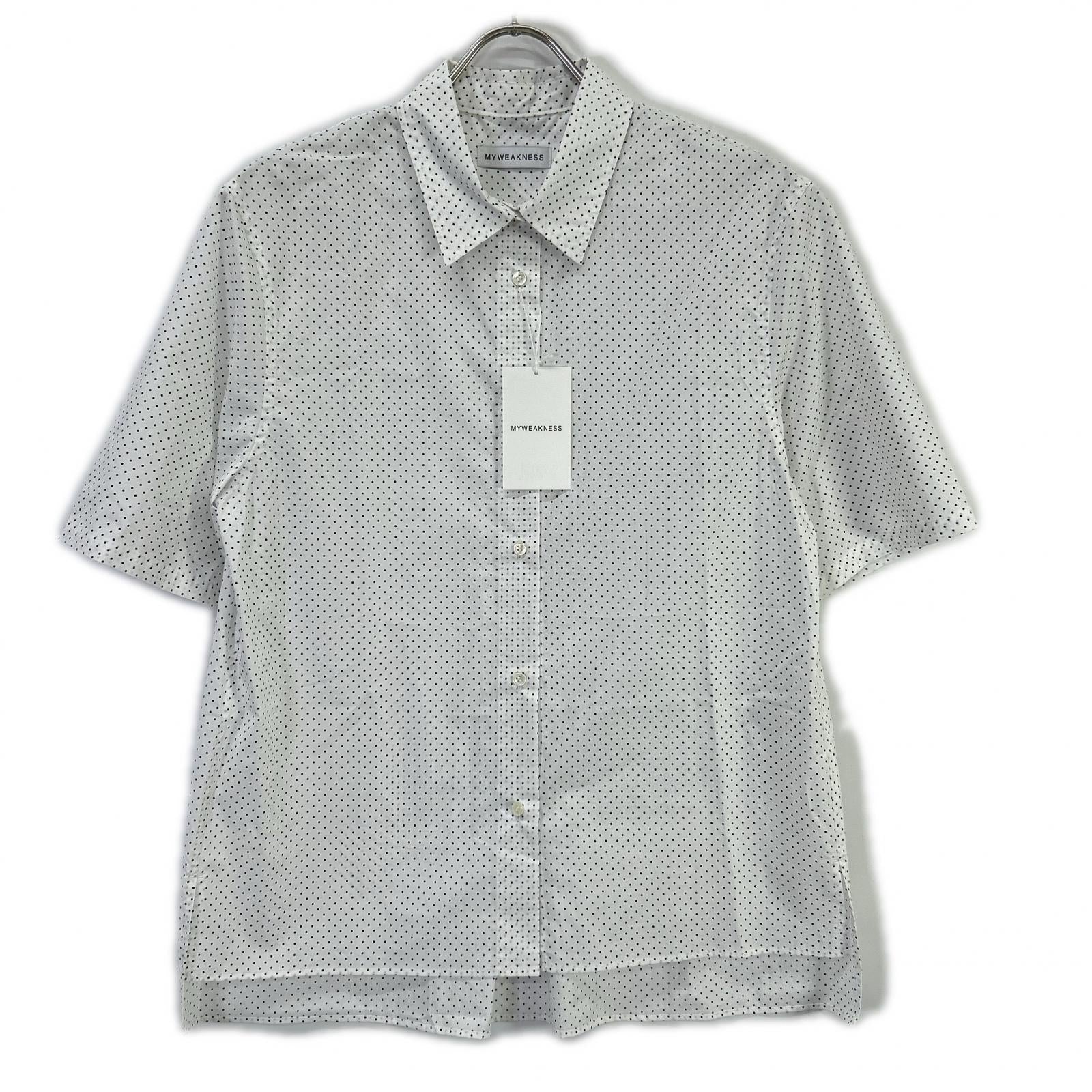 My weakness マイウィークネス 12-SH-10 ホワイト Sigrid Dot Shirt トップス