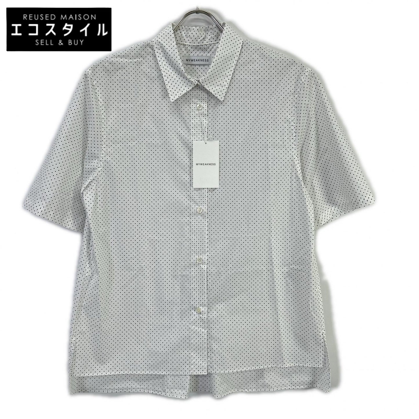My weakness マイウィークネス 12-SH-10 ホワイト Sigrid Dot Shirt トップス