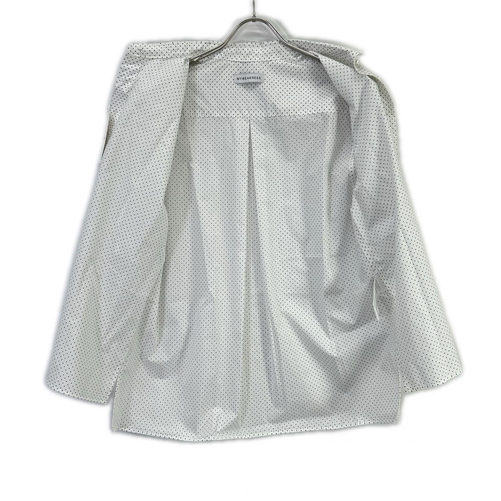 My weakness マイウィークネス 12-SH-10 ホワイト Sigrid Dot Shirt トップス