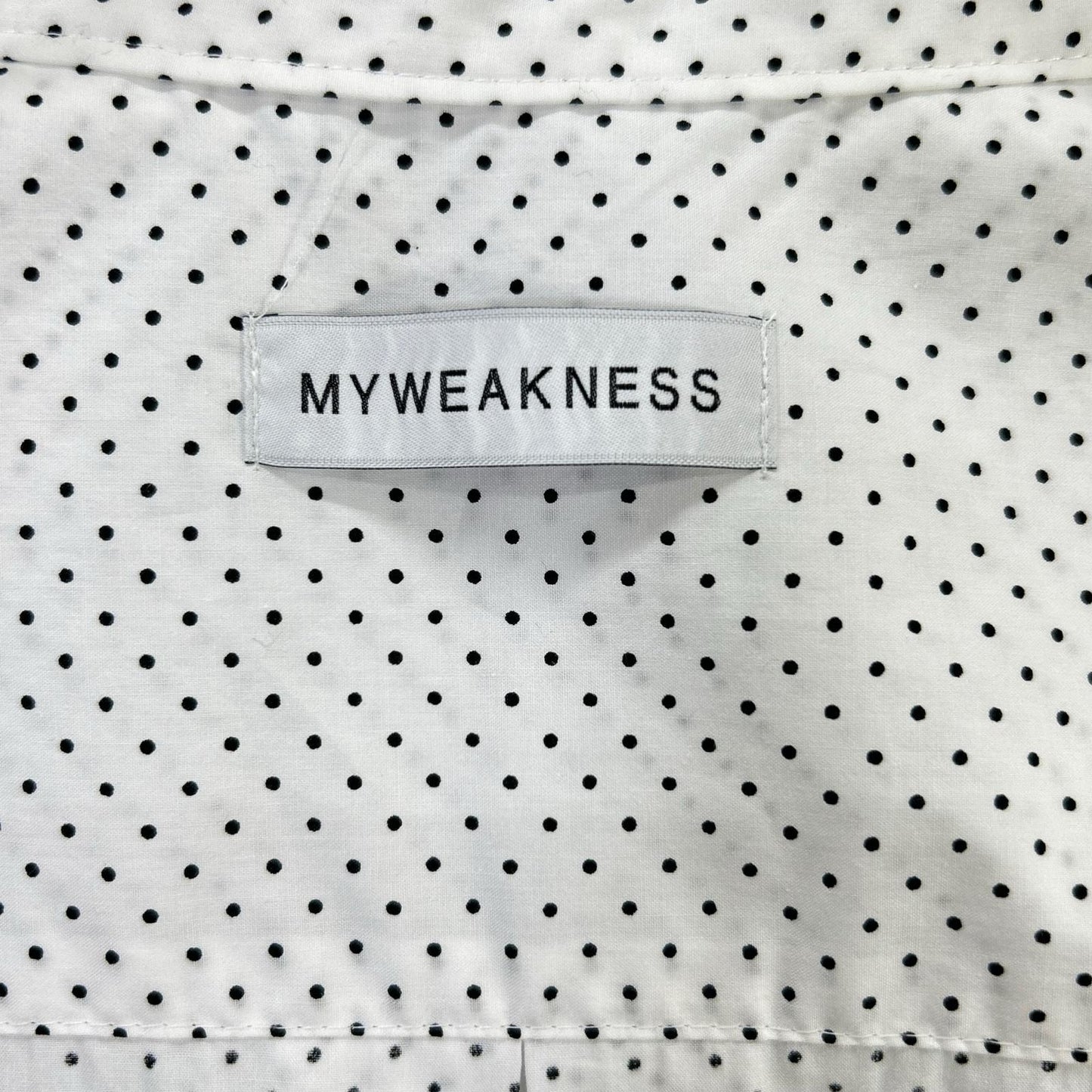 My weakness マイウィークネス 12-SH-10 ホワイト Sigrid Dot Shirt トップス