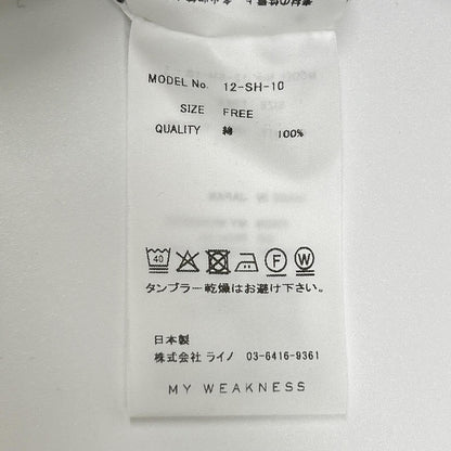My weakness マイウィークネス 12-SH-10 ホワイト Sigrid Dot Shirt トップス