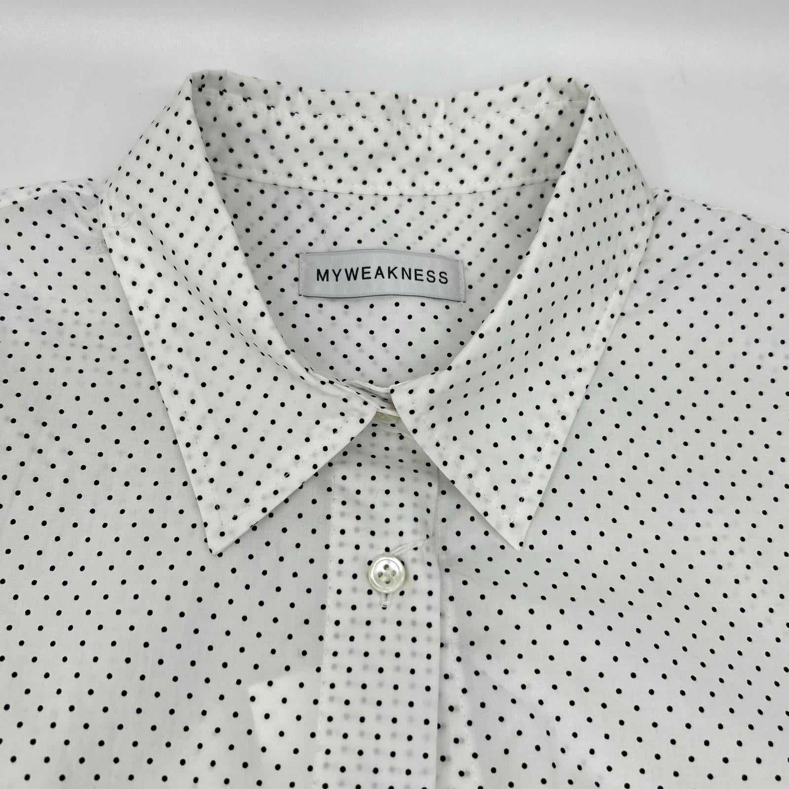 My weakness マイウィークネス 12-SH-10 ホワイト Sigrid Dot Shirt トップス