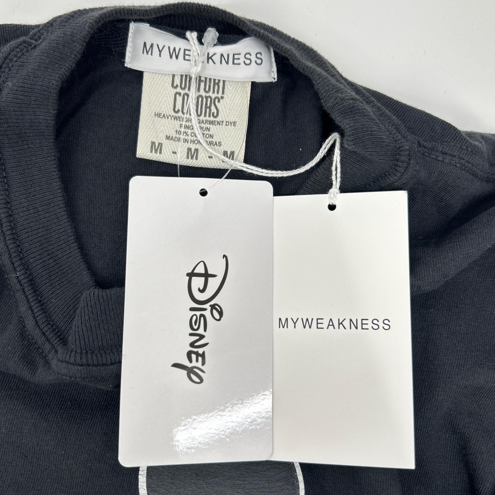 My weakness マイウィークネス 12-CS-05 ブラック ミッキー プリント 半袖Tシャツ トップス
