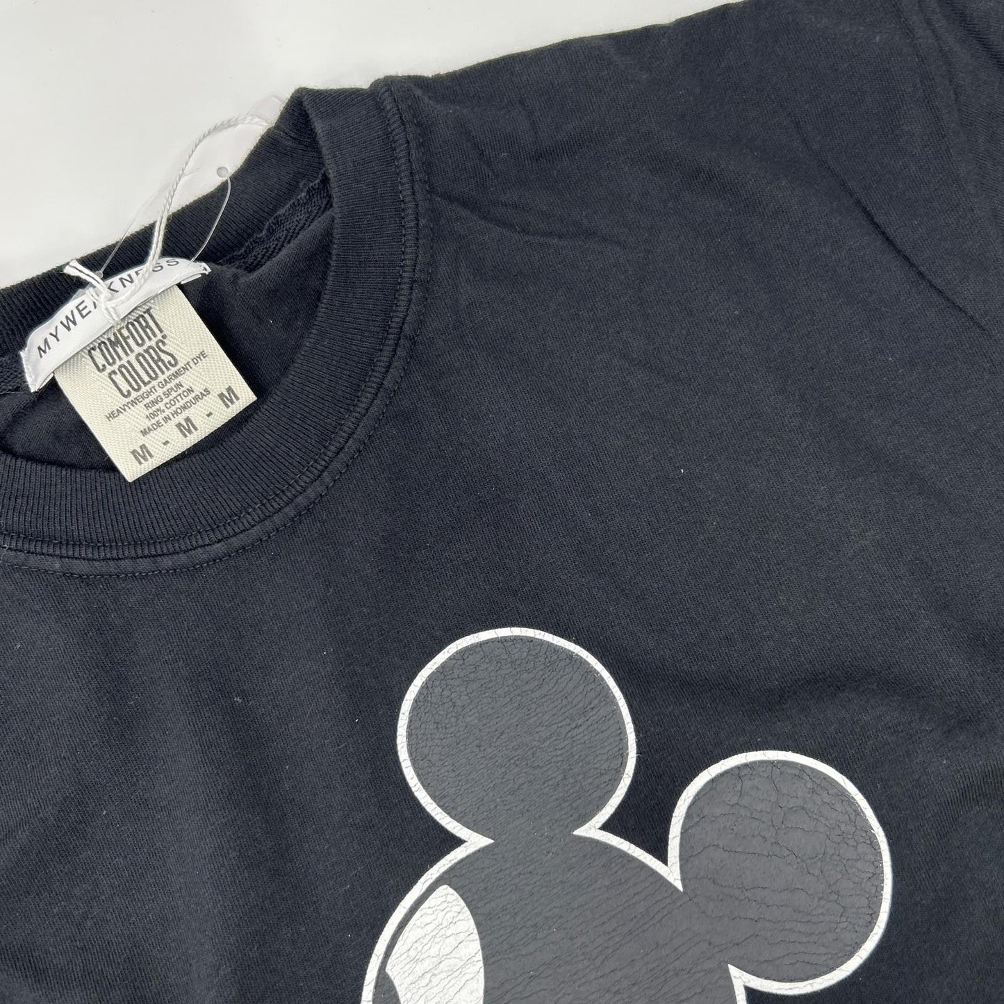 My weakness マイウィークネス 12-CS-05 ブラック ミッキー プリント 半袖Tシャツ トップス