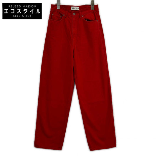 RECTO レクト RW25WDPT004RD Red GARMENT DYED DENIM PANTS Bottoms