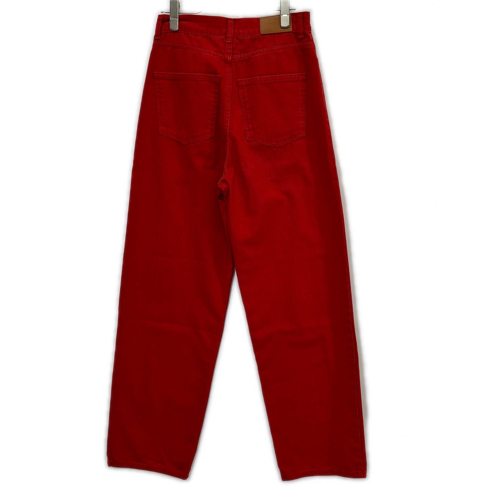 RECTO レクト RW25WDPT004RD レッド GARMENT DYED DENIM PANTS ボトムス