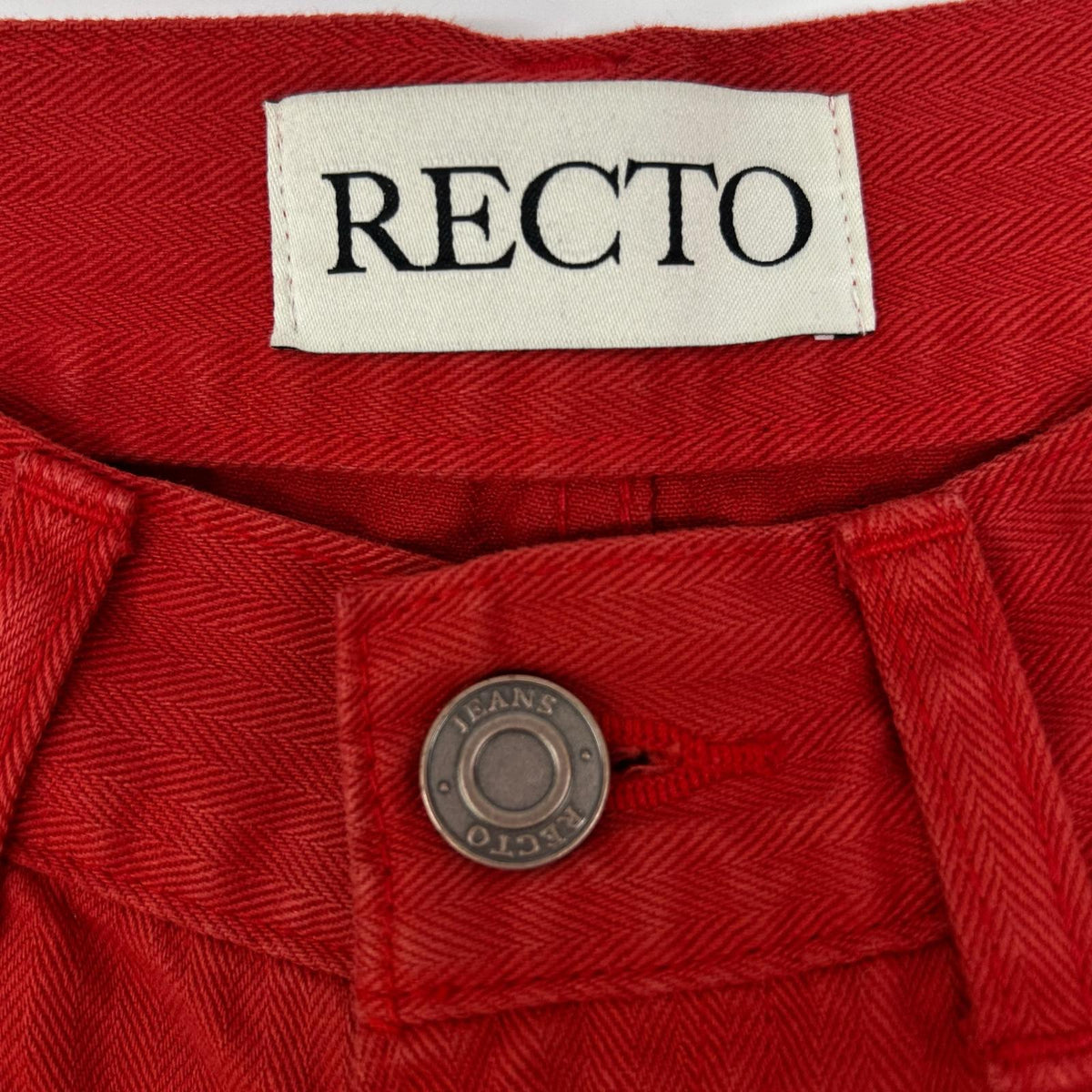 RECTO レクト RW25WDPT004RD Red GARMENT DYED DENIM PANTS Bottoms
