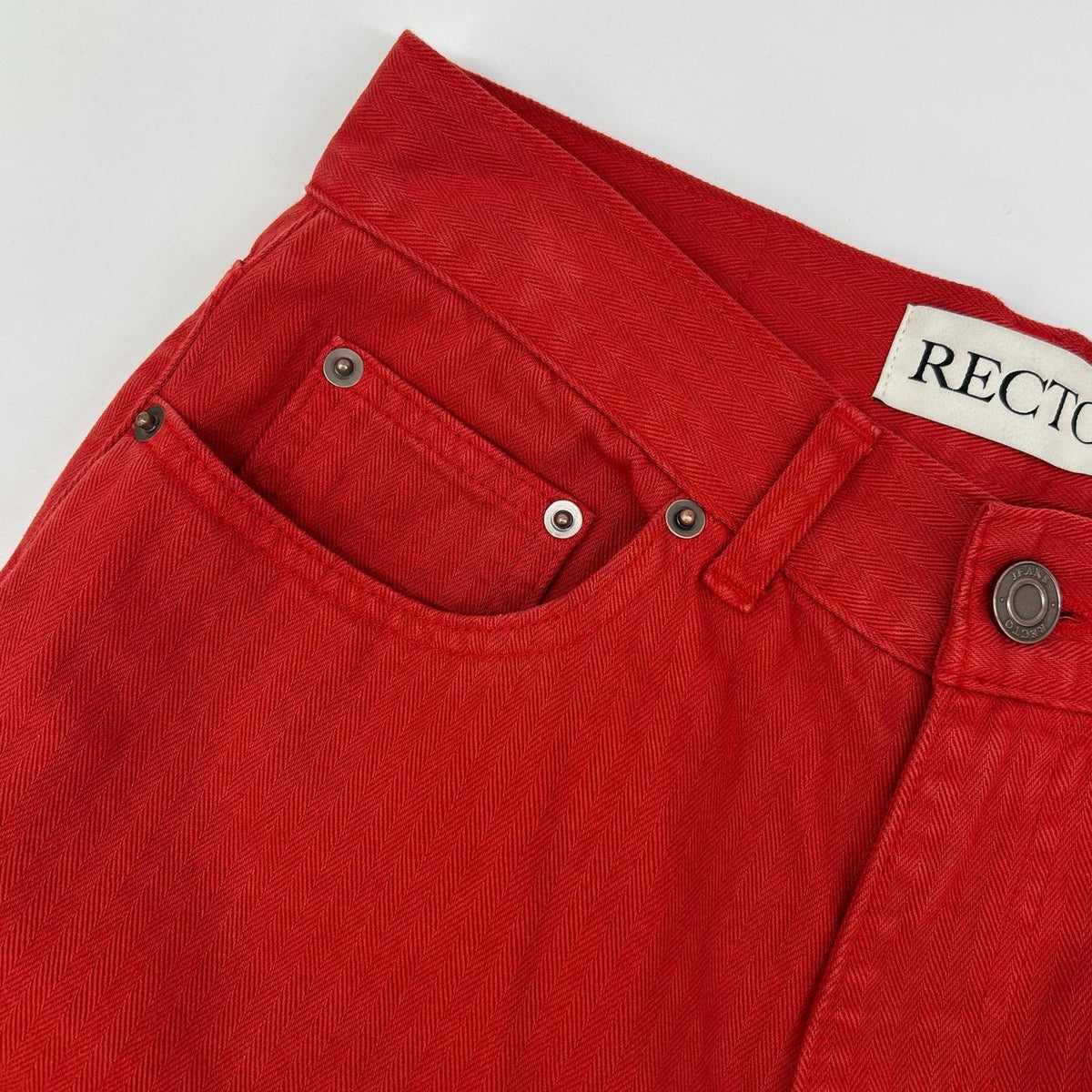 RECTO レクト RW25WDPT004RD Red GARMENT DYED DENIM PANTS Bottoms