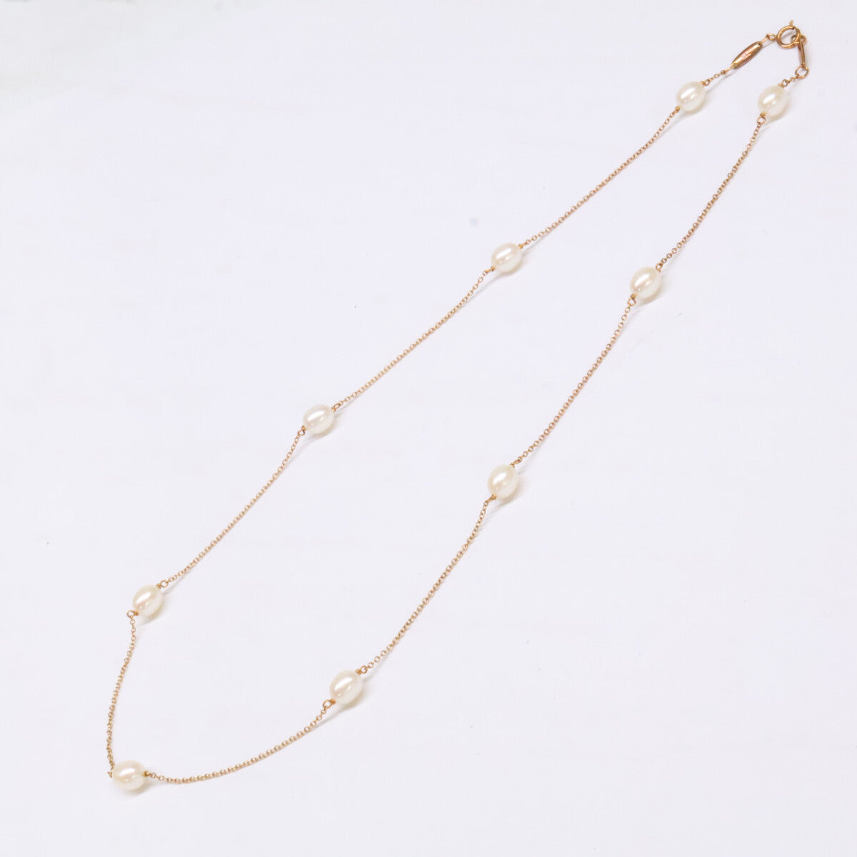 TIFFANY&Co. ティファニー 750YG エルサ ペレッティ 9Pパール バイザヤード ネックレス