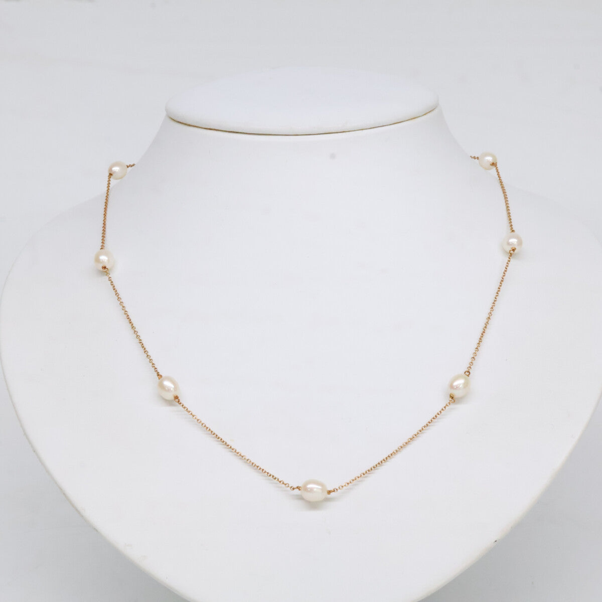 TIFFANY&Co. ティファニー 750YG エルサ ペレッティ 9Pパール バイザヤード ネックレス