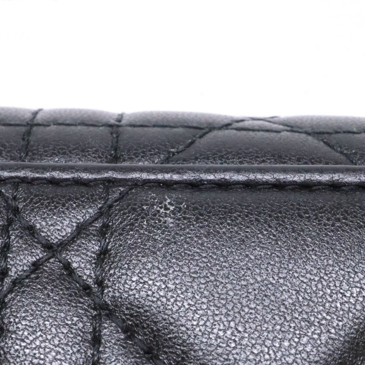 Christian Dior クリスチャンディオール Lady Dior レディディオール カナージュ ラムスキン コンパクトウォレット 三つ折り財布（小銭入れあり）