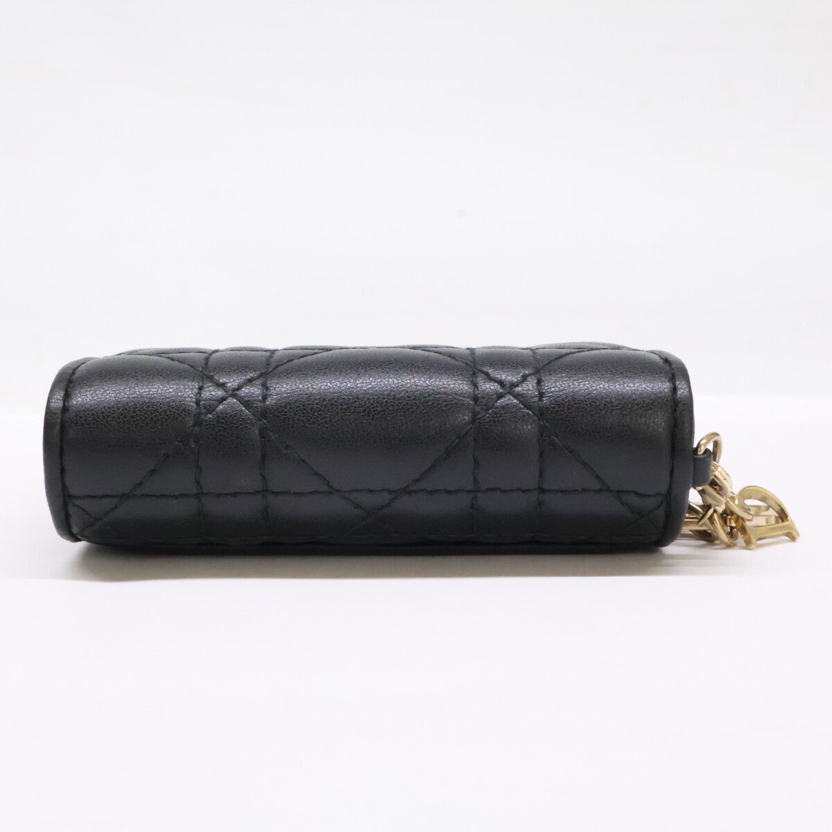 Christian Dior クリスチャンディオール Lady Dior レディディオール カナージュ ラムスキン コンパクトウォレット 三つ折り財布（小銭入れあり）