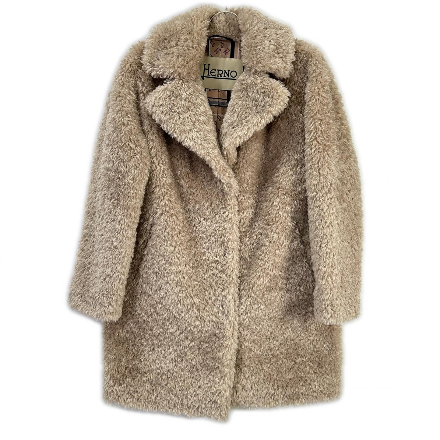 HERNO ヘルノ CA000500D CURLY FAUX FUR OVERSIZE FIT コート コート