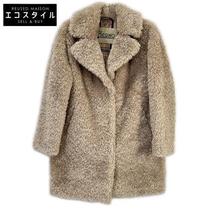 HERNO ヘルノ CA000500D CURLY FAUX FUR OVERSIZE FIT コート コート