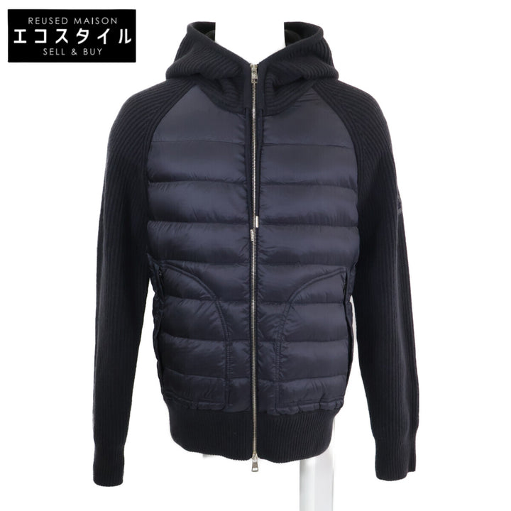 MONCLER モンクレール 美品 CARDIGAN TRICOT ニット切替 フーディダウンジャケット ジャケット