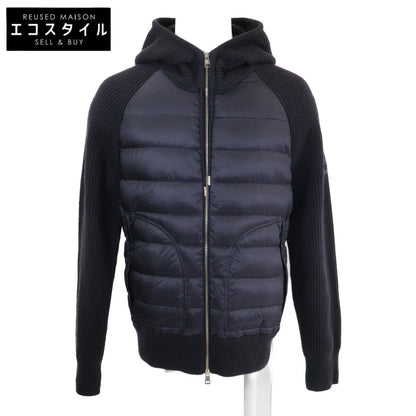 MONCLER Monkurē Excellent Condition CARDIGAN TRICOT Knit-Panel Hooded Down Jacket Jacket
