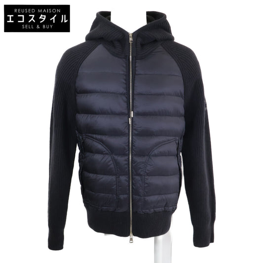 MONCLER モンクレール 美品 CARDIGAN TRICOT ニット切替 フーディダウンジャケット ジャケット