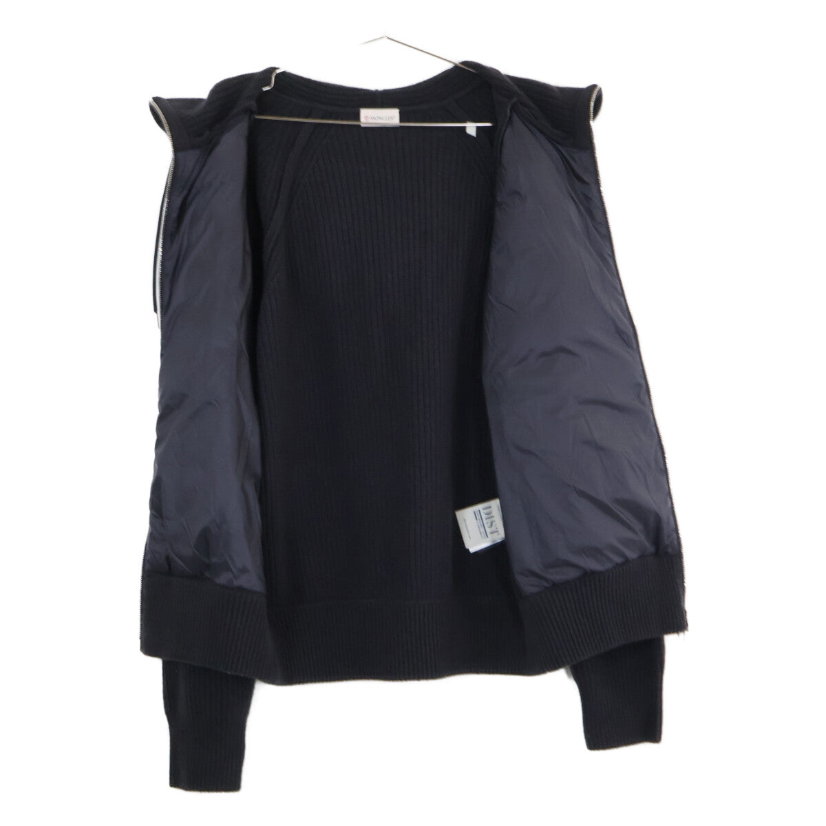 MONCLER Monkurē Excellent Condition CARDIGAN TRICOT Knit-Panel Hooded Down Jacket Jacket