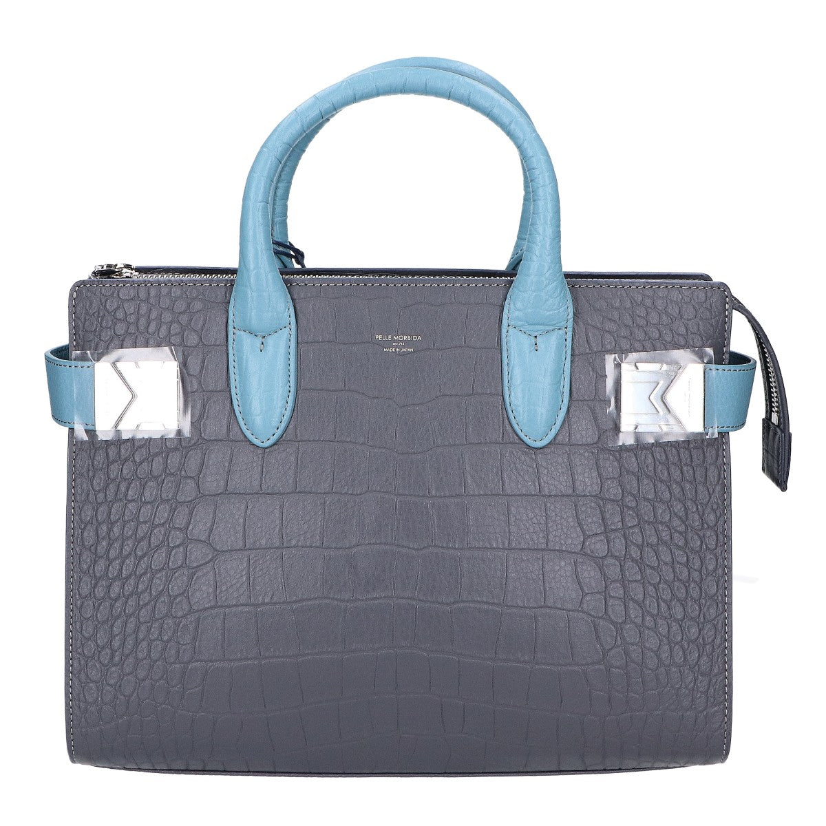 PELLE MORBIDA ペッレモルビダ 【新品同様】Maiden Voyage メイデンヴォヤージュ PMO-MB084PO MB084 型押しレザー ミニ ボストン トートバッグ