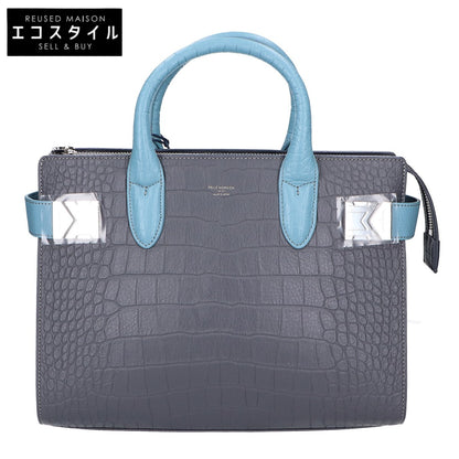 PELLE MORBIDA ペッレモルビダ 【新品同様】Maiden Voyage メイデンヴォヤージュ PMO-MB084PO MB084 型押しレザー ミニ ボストン トートバッグ