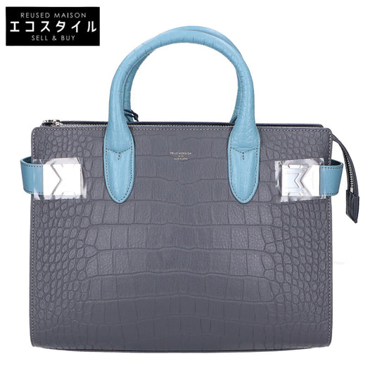 PELLE MORBIDA ペッレモルビダ 【新品同様】Maiden Voyage メイデンヴォヤージュ PMO-MB084PO MB084 型押しレザー ミニ ボストン トートバッグ