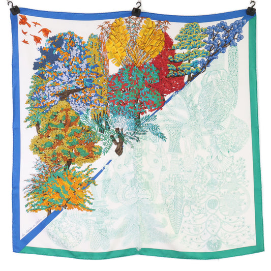 HERMES エルメス 【美品】Les Legendes de l'Arbre 木の伝説 カレ90 シルク100％ スカーフ
