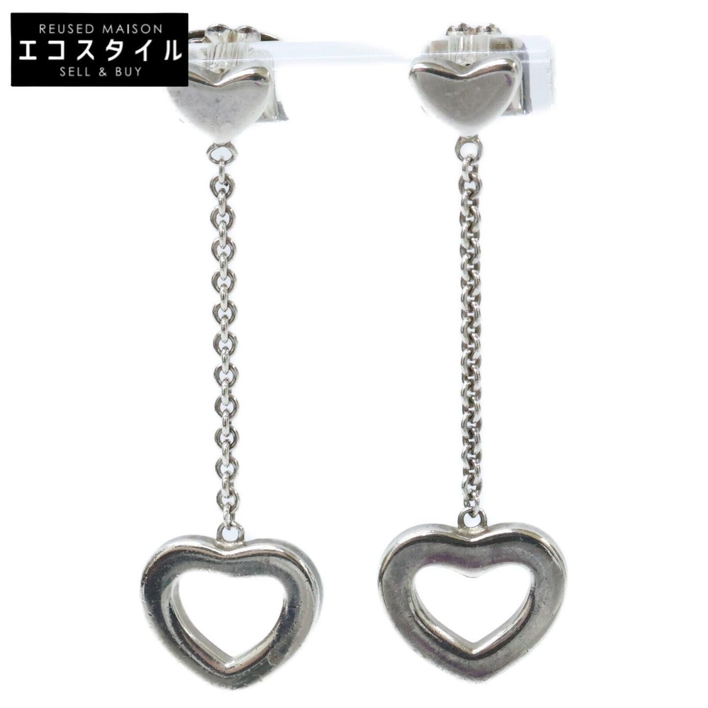 TIFFANY&Co. ティファニー 【美品】AG925 ハートリンク ドロップ ピアス