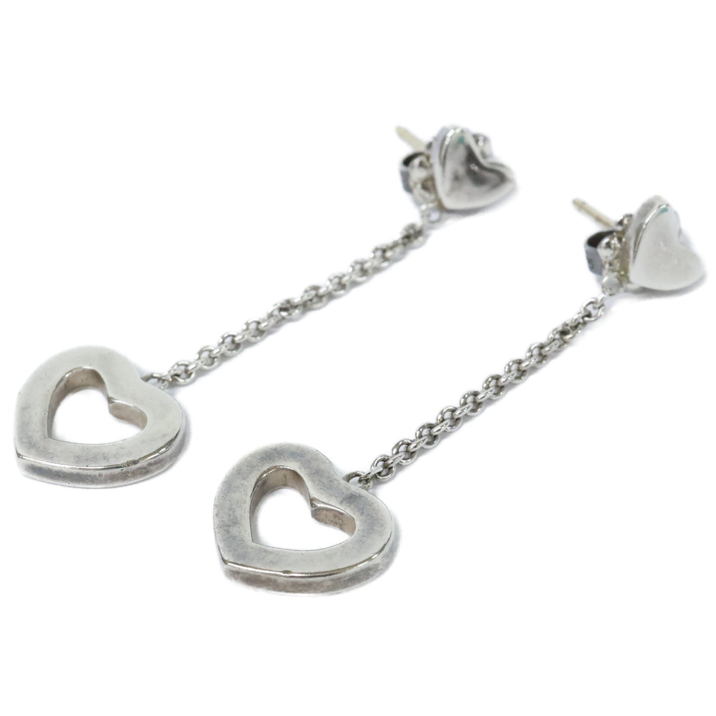 TIFFANY&Co. ティファニー 【美品】AG925 ハートリンク ドロップ ピアス