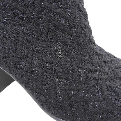 CHANEL シャネル 美品 ツイード ココマーク ショートブーツ シューズ レディース 黒 ブラック 40 G33906 シューズ