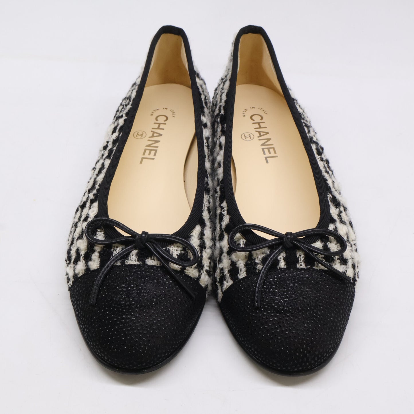 CHANEL シャネル G02819 ブラック ココマーク バレエシューズ シューズ