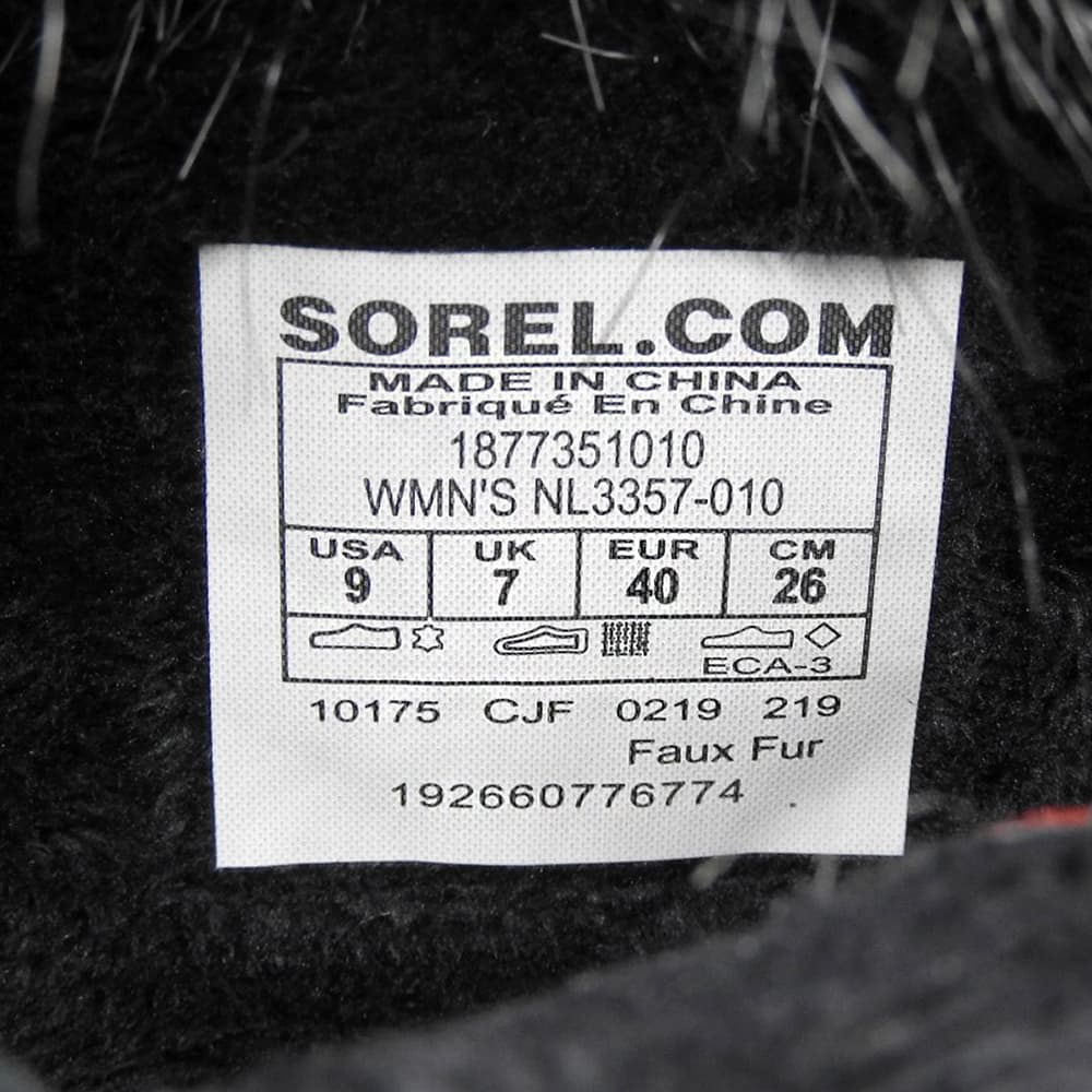 SOREL ソレル 新品同様 JOAN OF ARCTIC スノーブーツ メンズ ブラック 26cm シューズ