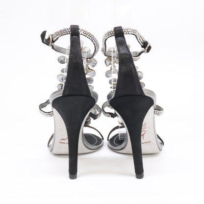 RENE CAOVILLA レネカオヴィラ 【美品】ビジュー装飾 ヒールサンダル シューズ