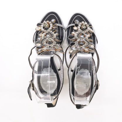 RENE CAOVILLA レネカオヴィラ 【美品】ビジュー装飾 ヒールサンダル シューズ