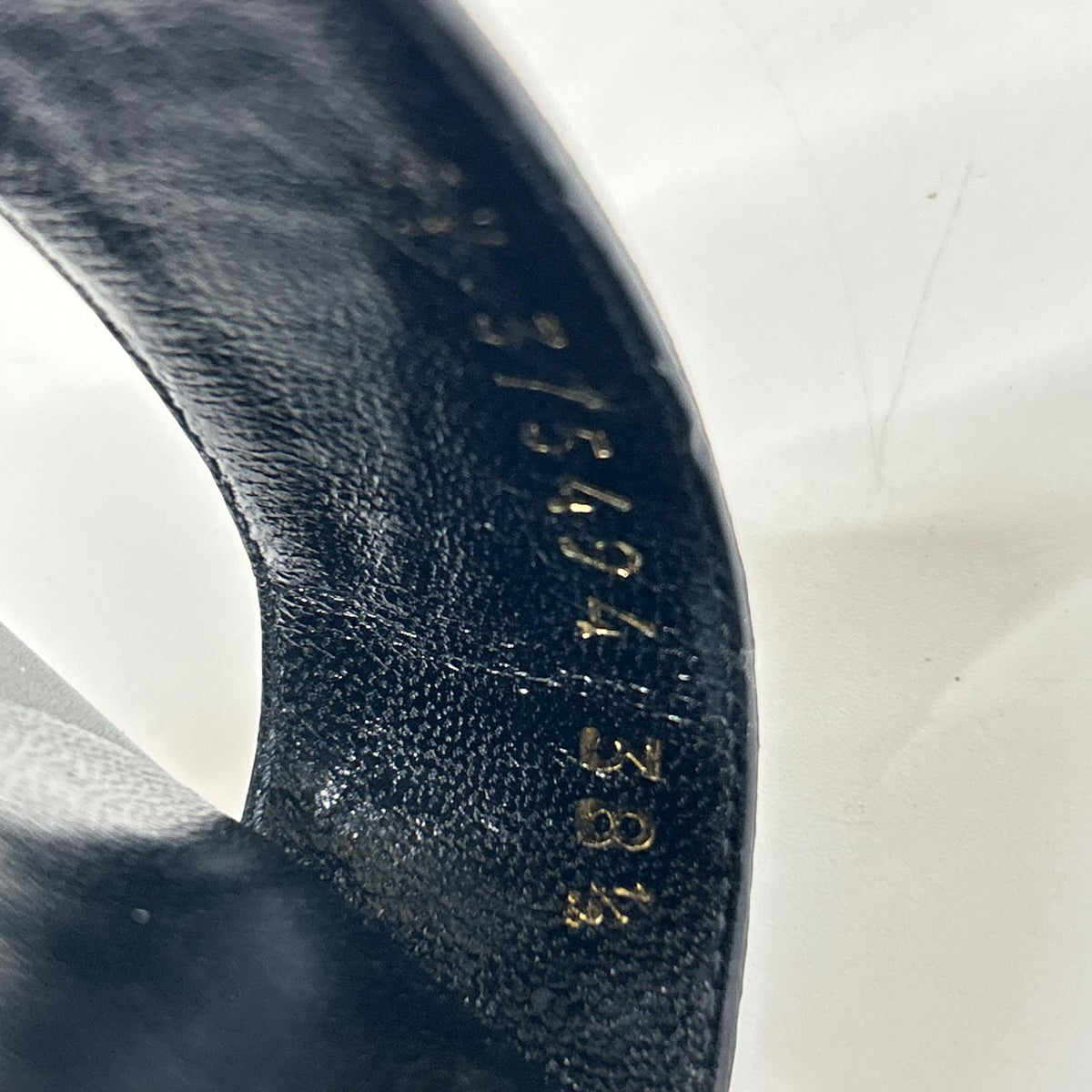 SAINT LAURENT PARIS サンローランパリ 【新品同様】375494 クロコ型押しレザー バックストラップ ヒールサンダル シューズ