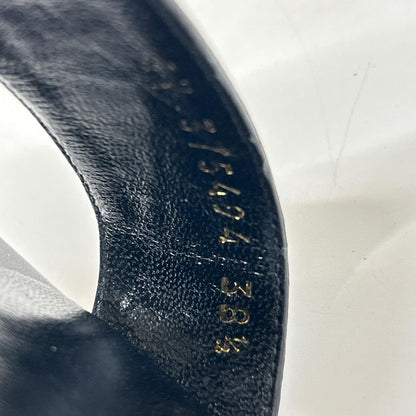 SAINT LAURENT PARIS サンローランパリ 【新品同様】375494 クロコ型押しレザー バックストラップ ヒールサンダル シューズ