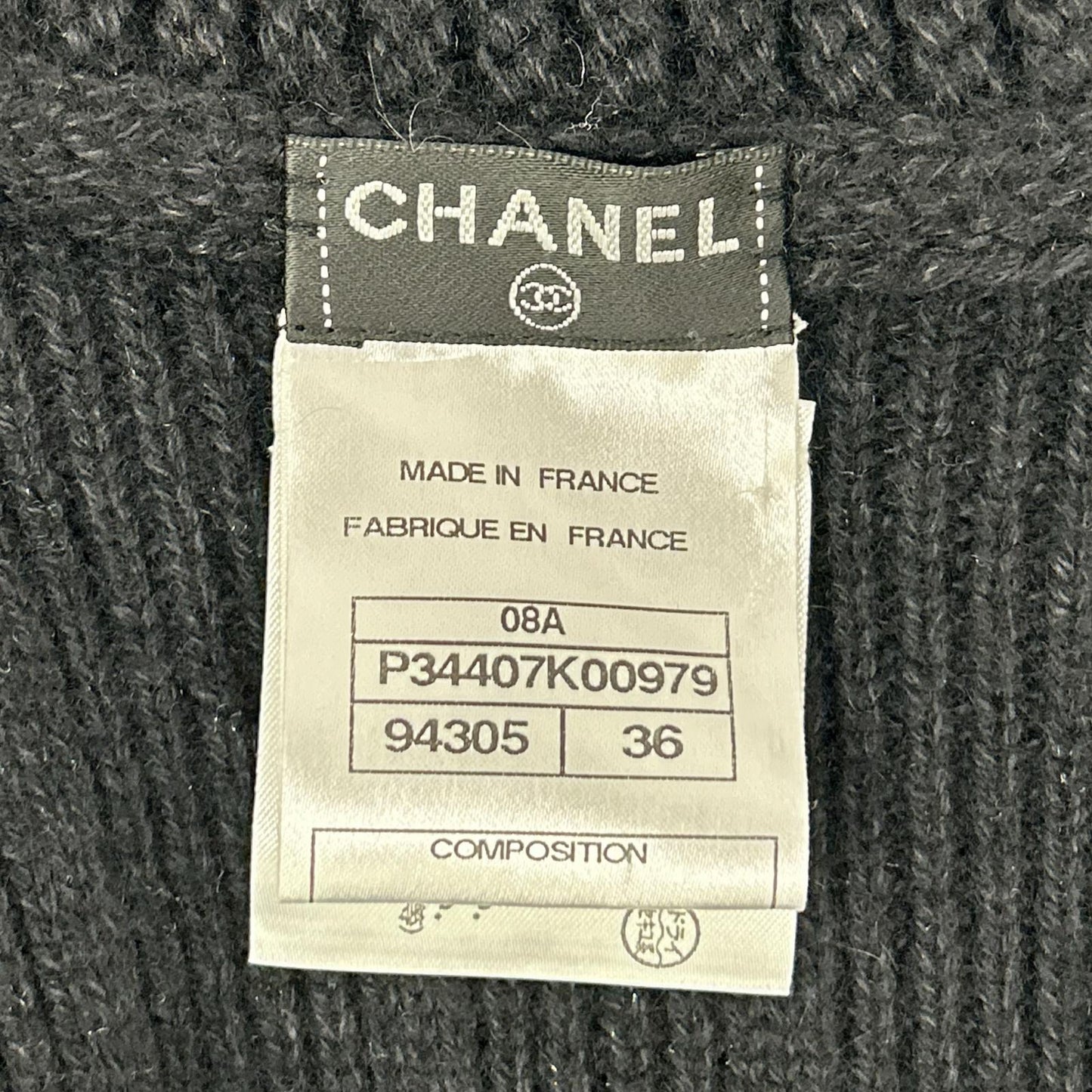 CHANEL シャネル 08A P34407K00979 カシミヤ混 ロングカーディガン トップス